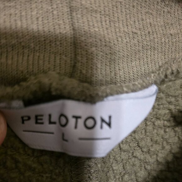 Peloton Pullover Sweatshirt Women's Size L Green Funnel Turtleneck - Picture 4 of 5